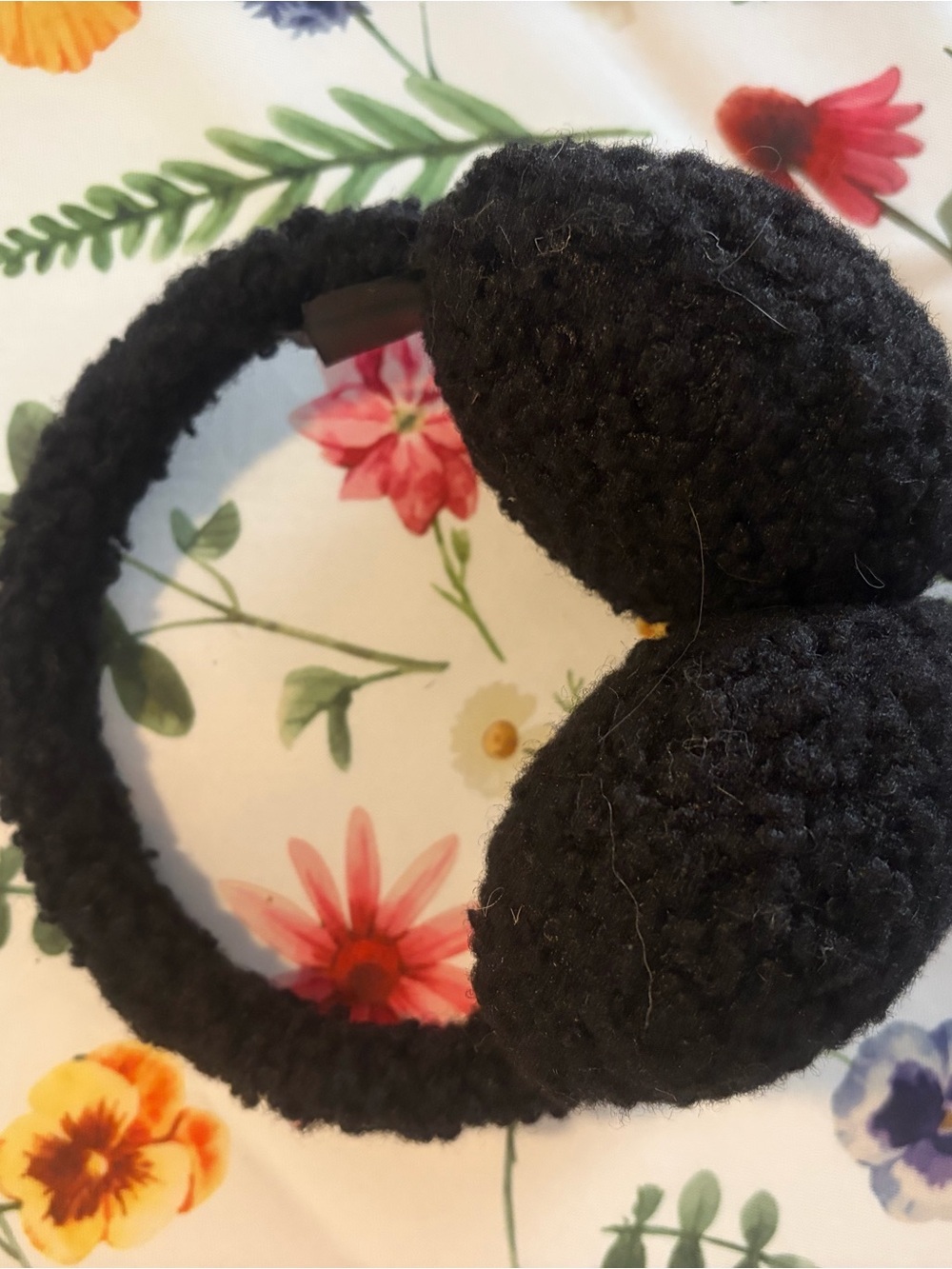 Cozy Black Sherpa Earmuffs